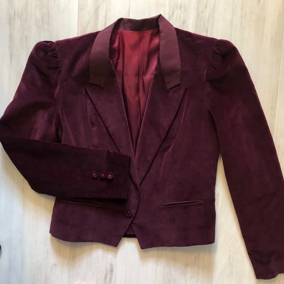 Vintage burgundy smokers jacket union made - Picture 4 of 11